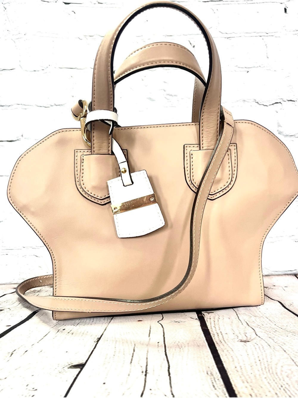 A. Bellucci Nude Leather Tote Handbag - Neutral Shoulder Bag